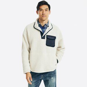 Men’s Nautica Sherpa Quarter-Button Sherpa Fleece